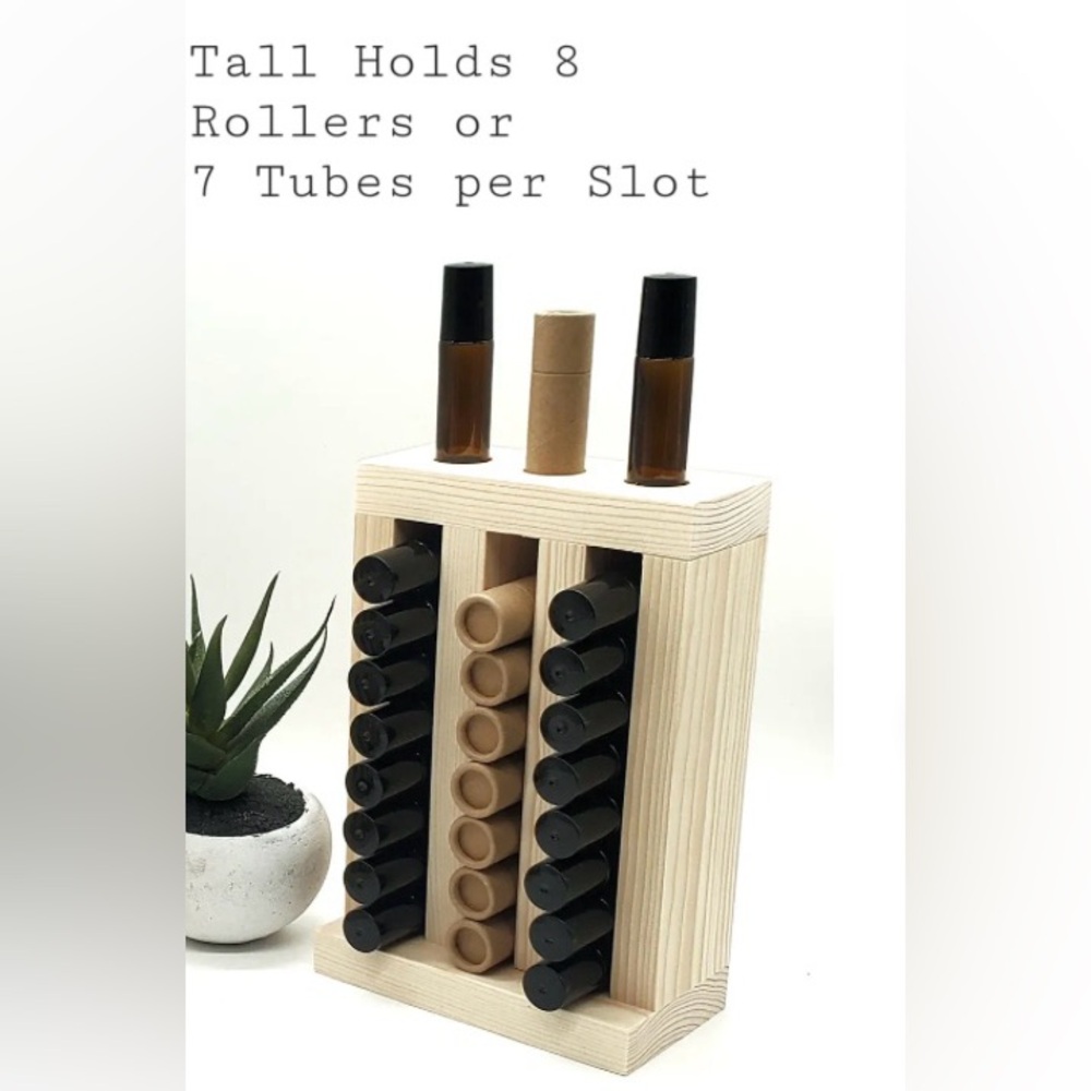 Wooden Essential Oil Roller Bottle Holder